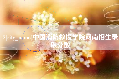 瓦房店中国消防救援学院河南招生录取分数