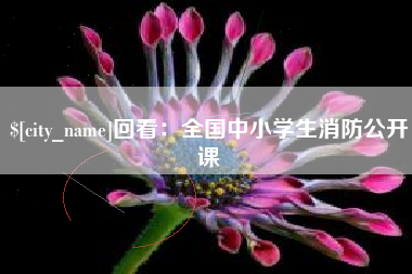 瓦房店回看：全国中小学生消防公开课