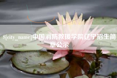 瓦房店中国消防救援学院辽宁招生简章公示