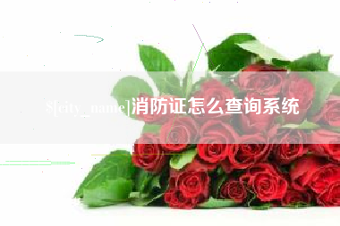 瓦房店消防证怎么查询系统
