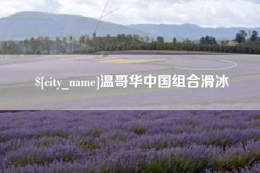 瓦房店温哥华中国组合滑冰