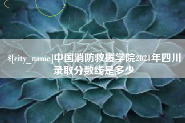 瓦房店中国消防救援学院2021年四川录取分数线是多少
