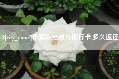 瓦房店诈骗冻结对方银行卡,多久返还