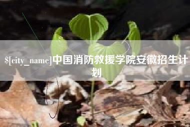 瓦房店中国消防救援学院安徽招生计划