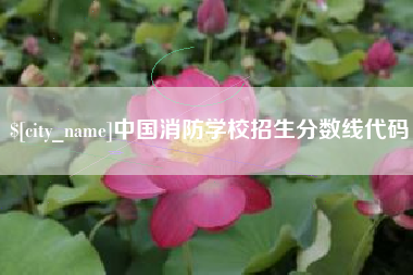 瓦房店中国消防学校招生分数线代码