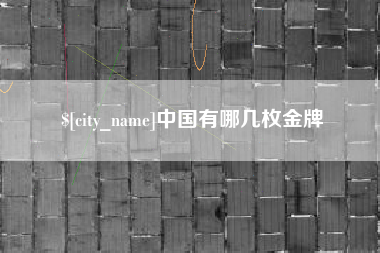 瓦房店中国有哪几枚金牌