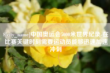 瓦房店中国奥运会5000米世界纪录-在比赛关键时刻需要运动员能够迅速加速冲刺