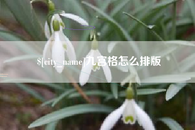 瓦房店九宫格怎么排版