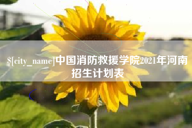 瓦房店中国消防救援学院2021年河南招生计划表