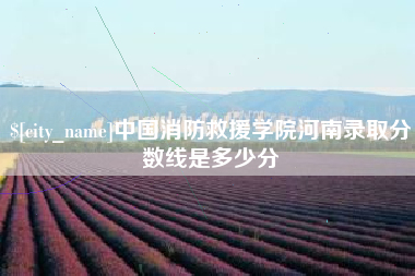 瓦房店中国消防救援学院河南录取分数线是多少分