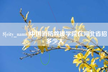 瓦房店中国消防救援学院在河北省招多少人