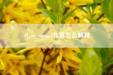 瓦房店九宫怎么解释